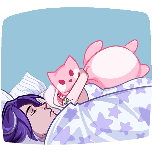 😴 Стикер «Като Без текста» для Telegram