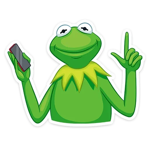 ☝️ Стикер «Кермит» для Telegram