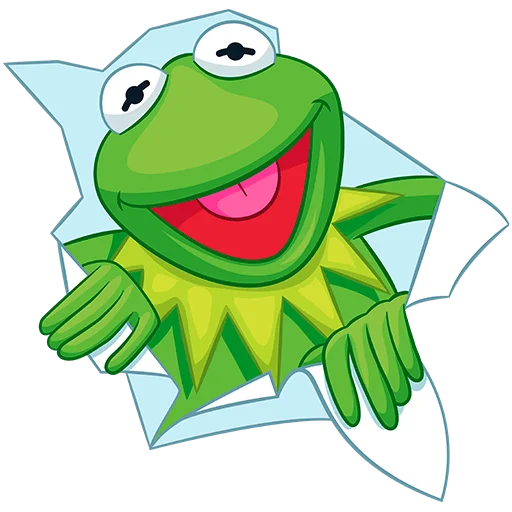 😃 Стикер «Кермит Без Текста» для Telegram