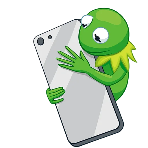 🤗 Стикер «Кермит Без Текста» для Telegram