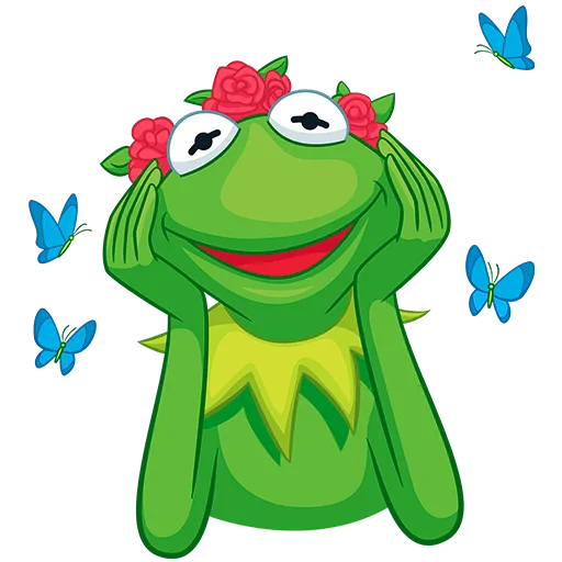 😌 Стикер «Кермит Без Текста» для Telegram