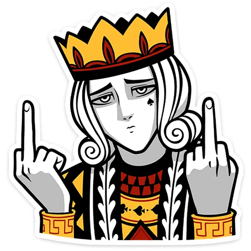🖕 Стикер «Король Пик» для Telegram