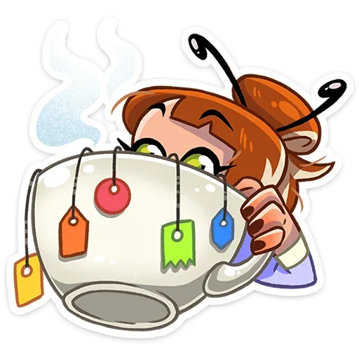 ☕️ Стикер «Пчелка Ксюша» для Telegram