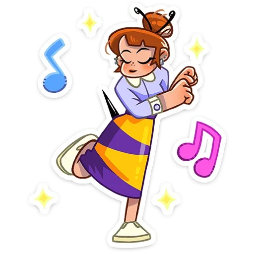 💃 Стикер «Пчелка Ксюша» для Telegram