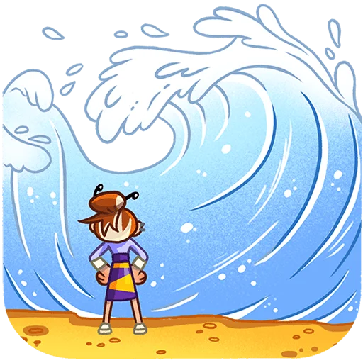🌊 Стикер «Пчелка Ксюша Без Текста» для Telegram