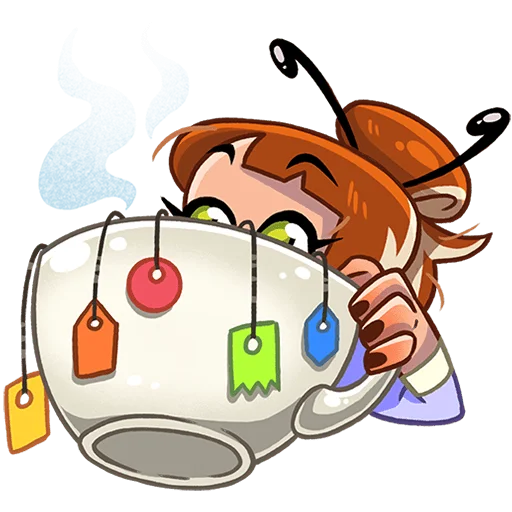 ☕️ Стикер «Пчелка Ксюша Без Текста» для Telegram