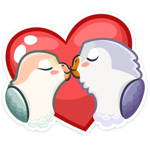 ❤ Стикер «Неразлучники» для Telegram