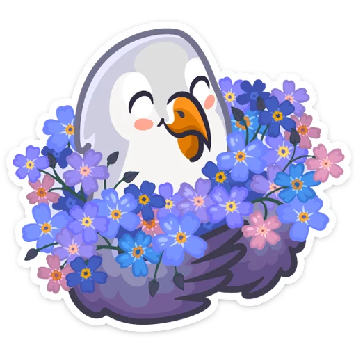 💐 Стикер «Неразлучники» для Telegram