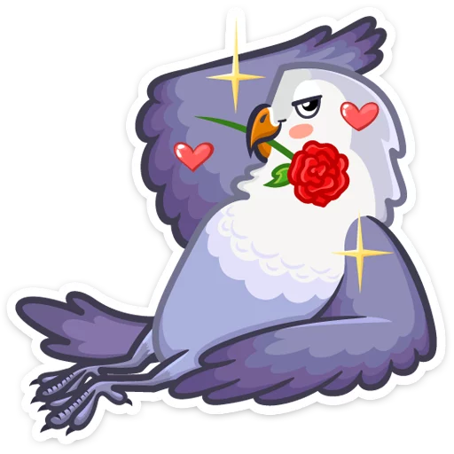 🌹 Стикер «Неразлучники» для Telegram