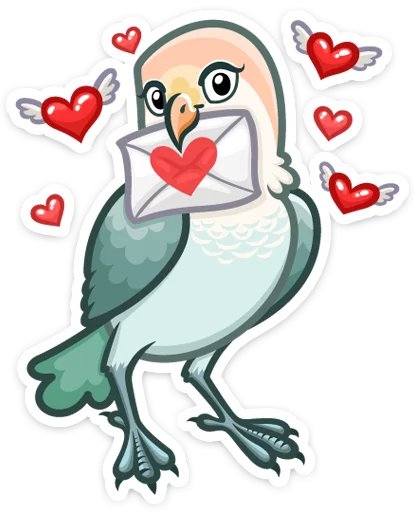 😘 Стикер «Неразлучники» для Telegram