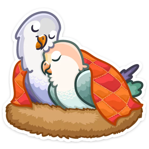 😴 Стикер «Неразлучники» для Telegram
