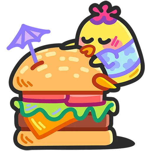 🍔 Стикер «Утя Путя Без Текста» для Telegram