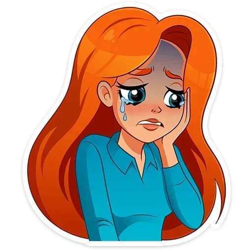 😢 Стикер «Мисс Бомбори» для Telegram