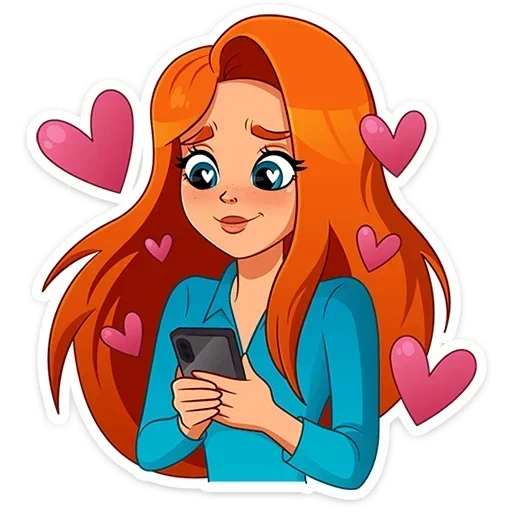 🥰 Стикер «Мисс Бомбори» для Telegram