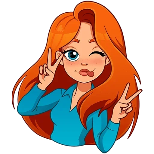 👸 Стикер «Мисс Бомбори Без Текста» для Telegram