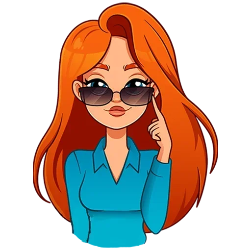 👼 Стикер «Мисс Бомбори Без Текста» для Telegram
