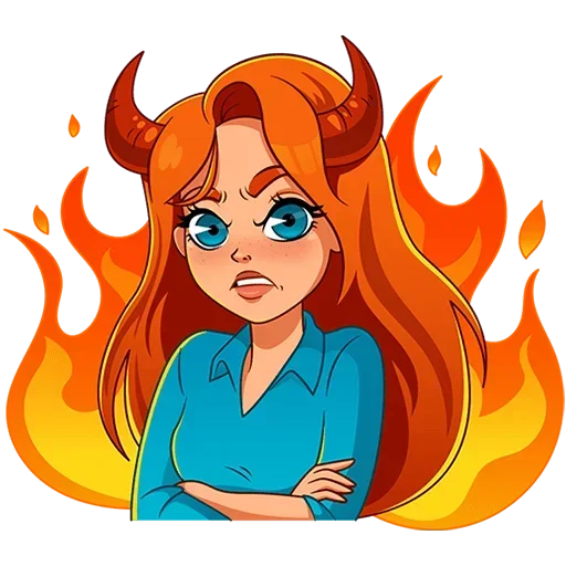 👸 Стикер «Мисс Бомбори Без Текста» для Telegram