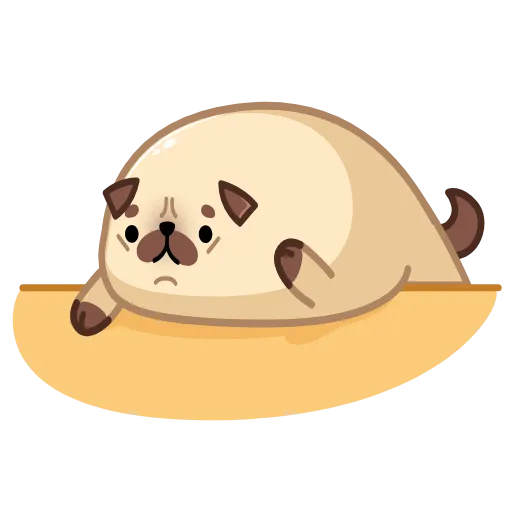 👏 Стикер «Мопс Моши» для Telegram