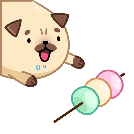 🤤 Стикер «Мопс Моши» для Telegram