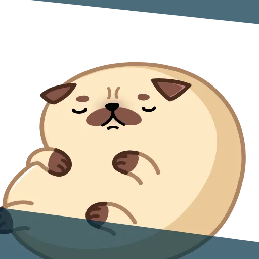 😑 Стикер «Мопс Моши» для Telegram