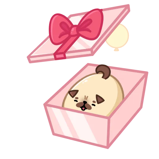 🎁 Стикер «Мопс Моши» для Telegram
