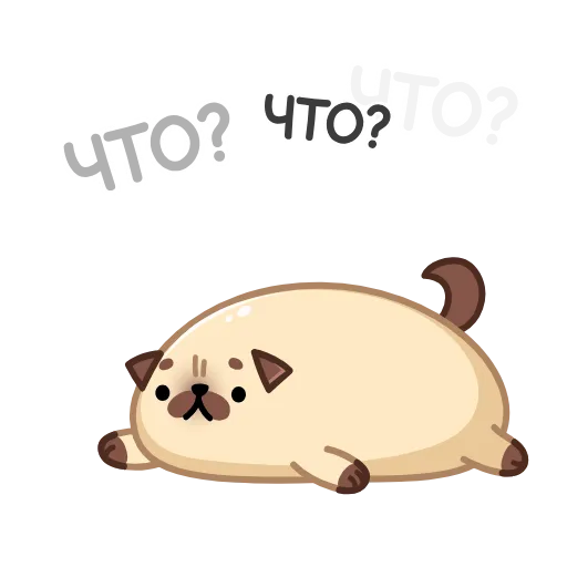 😱 Стикер «Мопс Моши» для Telegram
