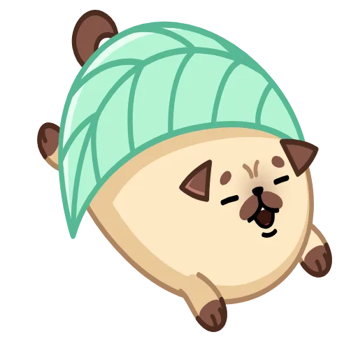 😴 Стикер «Мопс Моши» для Telegram