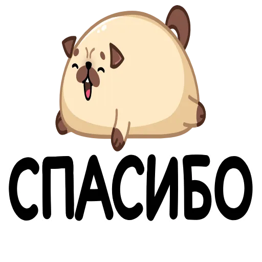 😌 Стикер «Мопс Моши» для Telegram