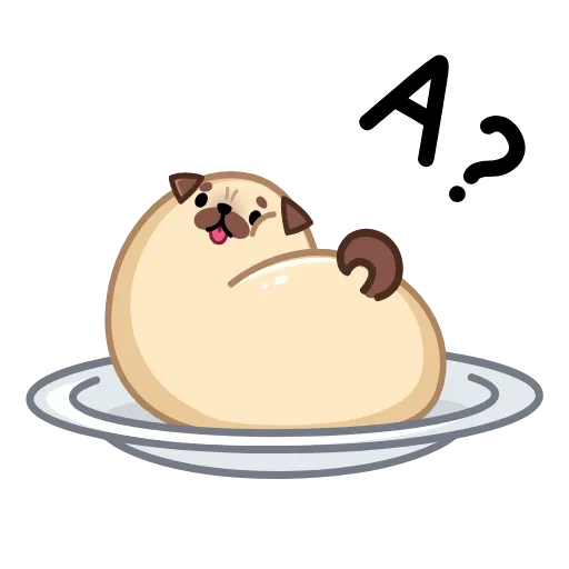 🫠 Стикер «Мопс Моши» для Telegram