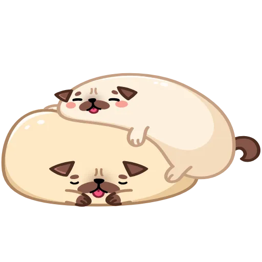 🥰 Стикер «Мопс Моши» для Telegram