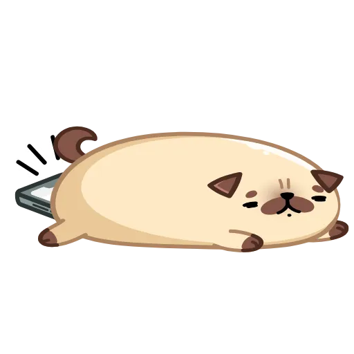 🫨 Стикер «Мопс Моши» для Telegram