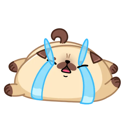 😭 Стикер «Мопс Моши» для Telegram