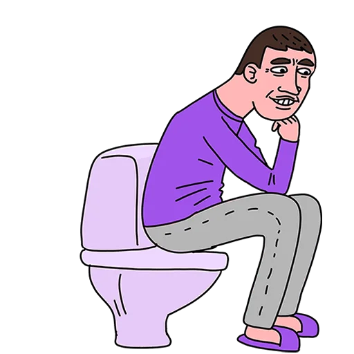 🚽 Стикер «Поговорим по мужски Без текста» для Telegram