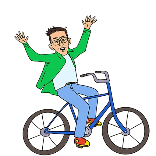 🚲 Стикер «Поговорим по мужски Без текста» для Telegram