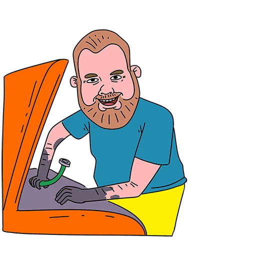 🚗 Стикер «Поговорим по мужски Без текста» для Telegram