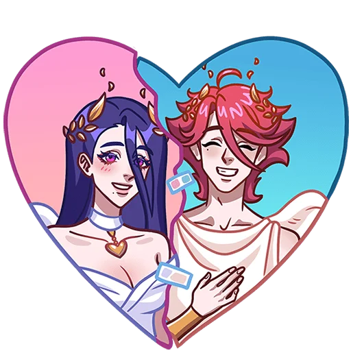 👩‍❤️‍👨 Стикер «Нова без текста» для Telegram