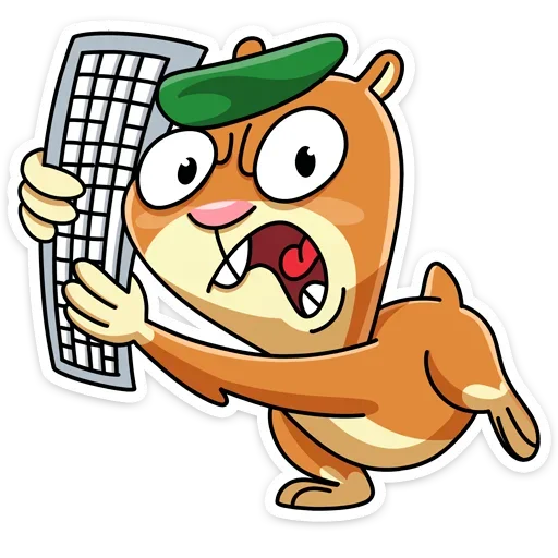 😡 Стикер «Оливер - отважный боец диванных войск&;» для Telegram