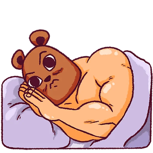 😴 Стикер «Папа медведь Без Текста» для Telegram