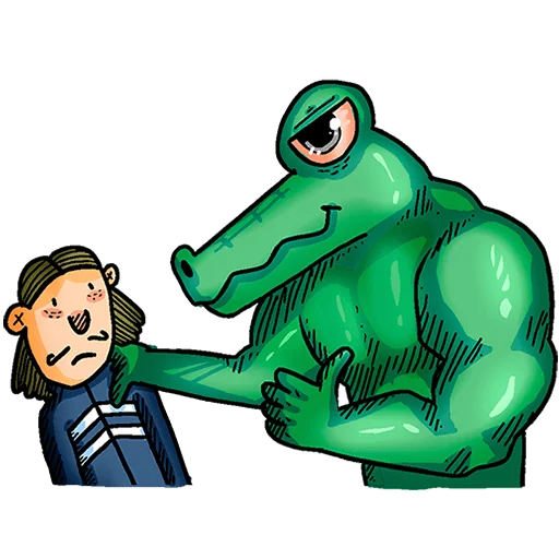 💪 Стикер «Преколер и Кроко Без Текста» для Telegram