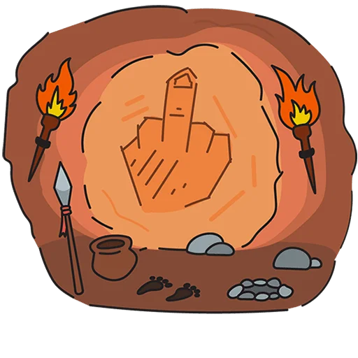🖕 Стикер «Каламбуры Без Текста» для Telegram