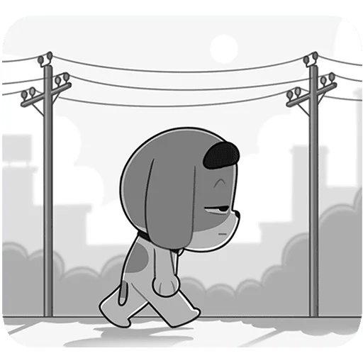 😔 Стикер «Пес без текста» для Telegram