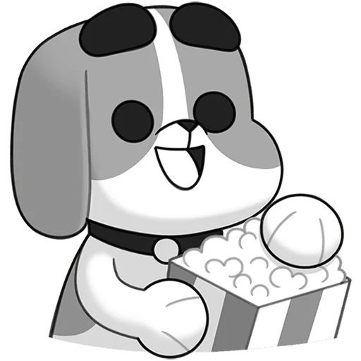 🍿 Стикер «Пес без текста» для Telegram