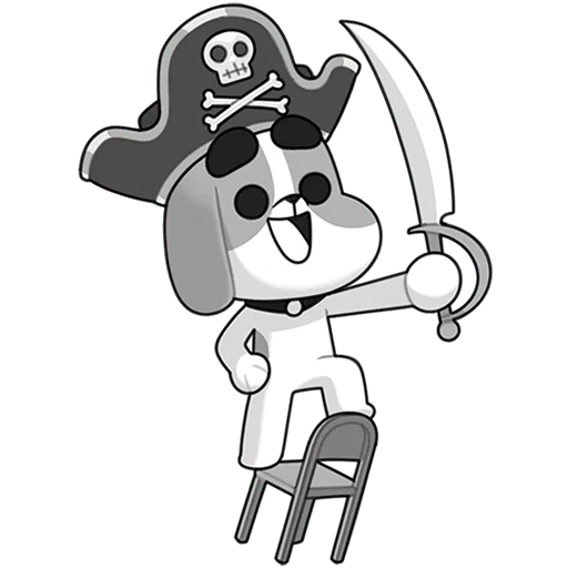🏴‍☠️ Стикер «Пес без текста» для Telegram