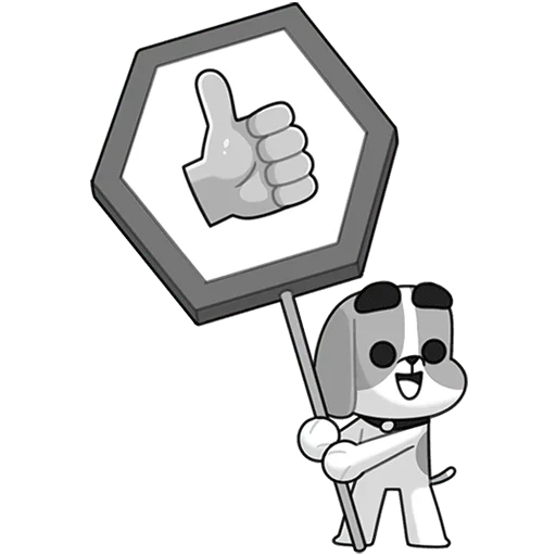 👍 Стикер «Пес без текста» для Telegram