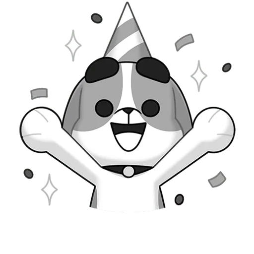 🥳 Стикер «Пес без текста» для Telegram