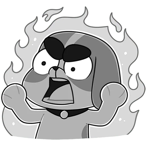 😡 Стикер «Пес без текста» для Telegram