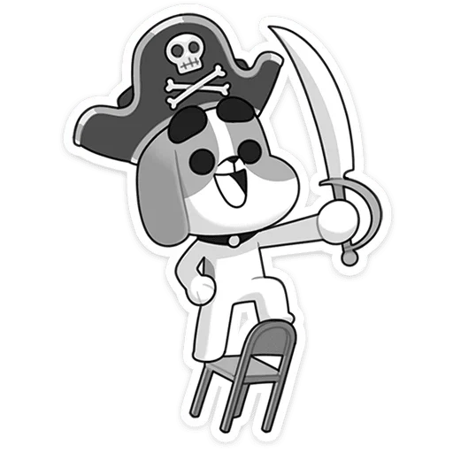 🏴‍☠️ Стикер «Пес» для Telegram