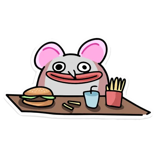 😋 Стикер «Крысюк к доске» для Telegram