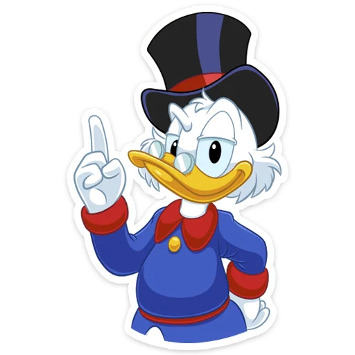 ☝️ Стикер «Скрудж МакДак» для Telegram