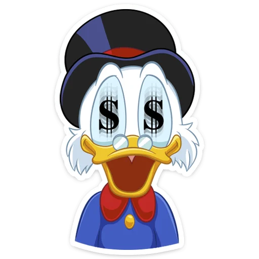 🤑 Стикер «Скрудж МакДак» для Telegram